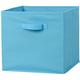 House Box boitra091 Cube Aufbewahrungsbox Vlies/PU Blau 31 x 31 x 10 cm