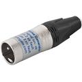 MONACOR 29.205 CTG-1NOISE XLR-Funktionstester, 48 V, mit integriertem Rosa-Rauschen-Generator, Chrom/schwarz