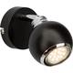 Brilliant Ina LED Wandspot Wandstrahler schwenkbar schwarz/chrom 250 Lumen, 1x GU10 3W LED-Reflektorlampe inklusive