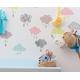 Decoramo Wandsticker Wolken Deko Wand, PVC, Mehrfarbig, 60 x 0.1 x 40 cm