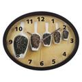 Splendid AZ-NESCA-Czarny Clock, Plastic, Glass, schwarz/braun, 22,6 x 29,4 x 3,5 cm