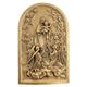 Design Toscano Wandrelief Die Jungfrau Maria mit Engeln Skulpturen-Wandskulpturen, Harz, Gold, 2.5 x 19 x 29 cm