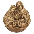 Design Toscano Heilige Familie Skulpturen-Wandskulpturen, Harz, Gold, 6.5 x 16.5 x 19 cm