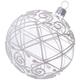 Glassor 5014 Christmas Ball - Set of 4 Clear Glass Balls, One Type, Glas, White, 8 x 8 x 8 cm