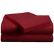 Superior 1500 Serie Solid Deep Pocket Super Weich und knitterfrei Bed Sheet Set, 100% gebürstete Mikrofaser, Burgund, King, 4-teilig