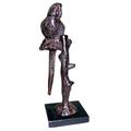 Better & Best 0192395 – Figur, Messing, Papagei auf Baum, Schwarz