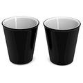 Ornamin Becher 300 ml schwarz, 2er-Set (Modell 1206) / nachhaltiger Mehrweg-Becher Kunststoff