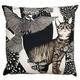 Nadja Wedin design Die Katze – Kissen Bezug, Baumwolle, 48 x 48 cm, schwarz/weiß