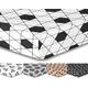 DecoKing Premium 93375 Spannbettlaken 200x220 cm Steg 30 cm schwarz weiß geometrisches Muster Spannbetttuch Microfaser Bettwäschegarnituren black white Hypnosis Collection Harmony 1