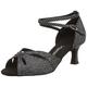 Diamant Diamant Damen Latein Tanzschuhe, Damen Tanzschuhe Standard & Latein, Schwarz (schwarz-silber), 33 2/3 EU (1.5 UK)