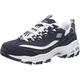 Skechers Damen D'lites Biggest Fan Sneaker, Navy Trubuck White Mesh Carolina Blue Trim, 39 EU