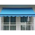 Angerer Klemmmarkise - Markise für Sonnenschutz - Montage ohne Bohren und Dübeln - ideale Balkonmarkise für Mietwohnungen (400 cm, Blau)