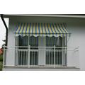Angerer Klemmmarkise Standard - Markise für Sonnenschutz - Montage ohne Bohren und Dübeln - ideale Balkonmarkise für Mietwohnungen (200 cm, Gelb-Blau)