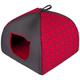 Hobbydog R1IGLCWK1 Katzenbett/Sofa/Korb Iglo Karierte, rot, Größe R1, 37 x 37 cm