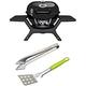 Outdoorchef Gas Tischgrill P-420 G Minichef, schwarz + Grillbesteck