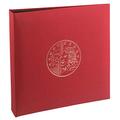 Exacompta 96105E Premium Münzalbum Numismatik mit 5 Seiten für je 43 Münzen in 20, 25 und 30mm, getrennt durch rote Register, Münzenalbum Sammelalbum Ringbuch bordeaux