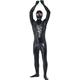 Gimp Costume, Black, Bodysuit with Straps & Chainmail Pants, (M)