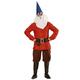 "RED GNOME" (coat, pants, belt with purse, boot covers, hat with ears, eyebrows and beard) - (XL)