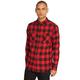 Urban Classics TB297 Checked Regular Fit Herren Freizeit Hemd,Mehrfarbig (Blk/Red), M