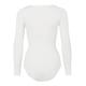 FALKE Damen Shapewear Ganzkörper-Body Fine Cotton Crew Neck W BO Weiches Material Langarmbody 1 Stück, Weiß (Ivory 2179), M