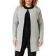 Vila Clothes Damen Blazer VINAJA New Long Jacket - NOOS 14038000, Einfarbig, Gr. 40 (Herstellergröße: L), Grau (Light Grey Melange)