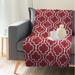 Winston Porter Ludwick Printed Trellis Flannel Throw in Red | 60 W in | Wayfair HOHM5981 39954632