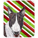 The Holiday Aisle® The Holiday Aisle Bull Terrier Candy Cane Christmas White Glass Cutting Board Glass | 0.15 H x 15.38 W in | Wayfair