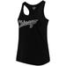 Women's Soft as a Grape Black Chicago White Sox Plus Size Swing for the Fences Racerback Tank Top