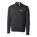 Men's Cutter & Buck Heather Charcoal GA Tech Yellow Jackets Big Tall Lakemont Half-Zip Jacket