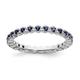 Stackable Expressions 925 Sterling Silver Polished Prong set Patterned Created Sapphire Ring Size L 1/2 Jewelry Gifts for Women