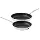 Cuisinart Chef's Classic Stainless Nonstick 2-Piece 9-Inch and 11-Inch Skillet Set - Black and Silver