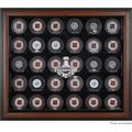 Pittsburgh Penguins 2017 Stanley Cup Champions Brown Framed 30-Puck Logo Display Case