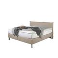 Maintal Boxspringbett Point, 200 x 200 cm, Stoff, 7-Zonen-Kaltschaum Matratze h3, Creme