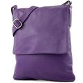 Craze London Womens New Suede Croc Italian Genuine Leather Flat Envelope Clutch Bag Wrist Bag (Dark Purple)
