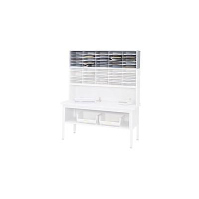 Modular Mailroom System- 25-Pocket Stackable Steel Sorter in Gray