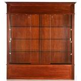 75" Wide Wood Veneer Traditional Display Case w/ Side Lights