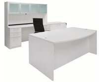 White 4-Piece Office Furniture Set
