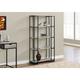 Latitude Run® Darcia Bookshelf, Bookcase, Etagere, 5 Tier, 60"H, Office, Bedroom, Metal, Laminate in Black/Brown | 60 H x 32 W x 12 D in | Wayfair