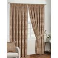 Prime Linens FULLY LINED PENCIL PLEAT LUXURY JACQUARD VIRGINIA CURTAIN (PAIR) (90″x 90″ (228cm x 228cm), Coffee)