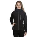 Trespass Women's Bela II Waterproof Softshell Jacket with Removable Hood, Black, 2X-Large