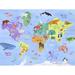 Harriet Bee Denis Animals Around The World Pastel Stretched Canvas Art Canvas in Blue | 18 H x 24 W x 1.5 D in | Wayfair HBEE3381 40411196