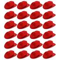 COWBOY HAT FANCY DRESS ACCESSORY - RED STAR STUDDED COWBOY HAT COWGIRL HATS WILD WEST (PACK OF 24)