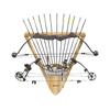 Rush Creek Creations Rustic Series 2 Bow, 12 Arrow Rack Solid Skip Peel Pine SKU - 843833