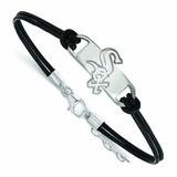 Women's Chicago White Sox Sterling Silver Small Center Leather Bracelet