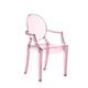 Kartell Ghost Stuhl Lou, rosa transparent, 39 x 37 x 63 cm