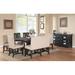 Gracie Oaks Gaudette Industrial 8 Piece Solid Wood Dining Set Wood in Black/Brown | 30 H in | Wayfair 2A49050F4B154052BCE45E05EFBEA6AE