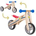 BIKESTAR® Safety Wooden Lightweight First Running Balance Bike for Kids age 2 year old boys | 7 Inch convertible Mini 2 in 1 Bike and Tricycle for Early Riders | Little Sheriff