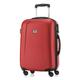 HAUPTSTADTKOFFER - Wedding - Handgepäck Koffer Kabinen Hartschalen-Koffer Trolley Rollkoffer Reisekoffer, TSA, Doppelrollen 55 cm, 42 Liter, Rot