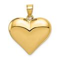 14ct Yellow Gold Hollow Polished Puffed Love Heart Pendant Necklace Measures 22.5x24.8mm Jewelry Gifts for Women