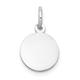 14ct White Gold Solid Polished Engravable Plain .018 Gauge Round Engraveable Disc Charm Pendant Necklace Measures 16x10mm Wide Jewelry Gifts for Women